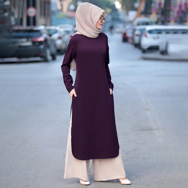 Woman Blouse Trend Women S Traditional Long Dress Suit Muslim Women S Long Dress Middle East Arab Dress Hui Evening Dress Set Two Piece Simple Style Malaysia Pakistan New Design Shopee Malaysia