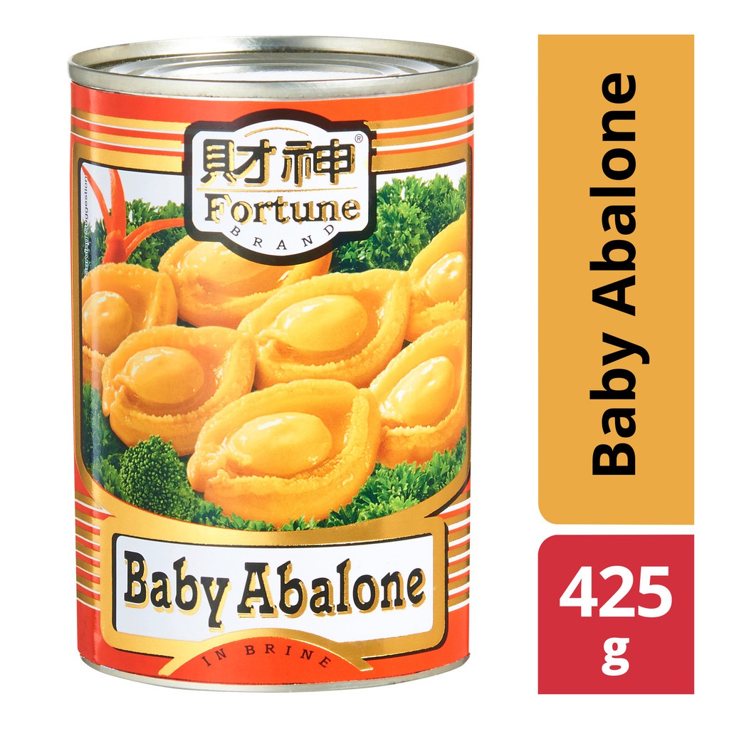 Fortune Baby Abalone in Brine Contents 10pcs Baby Abalone Canned Clear