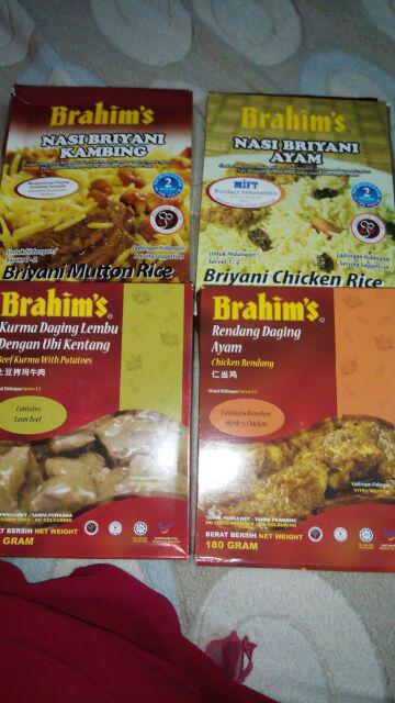 Brahims Nasi Briyani Ayam 250g Brahim Brahims Briyani Chicken Rice