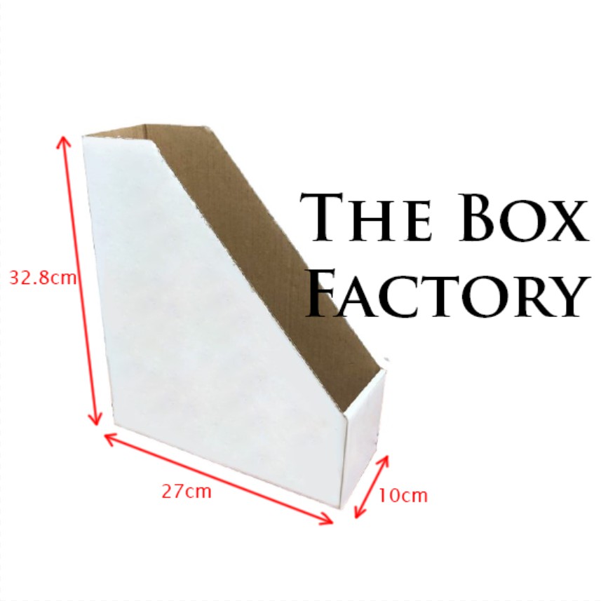 READY STOCK 10 PCS FILE HOLDER Die-cut White Carton Box Book Holder ...