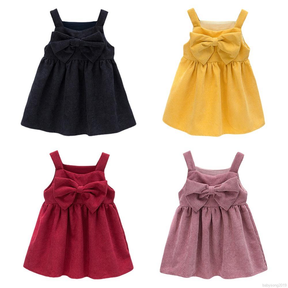 Toddler Baby Girl Overall Dress Ruffle Overalls Skirt Cute Bowknot Suspender Tutu Dress Fall Spring Dresses Children Clothes 2-8 Years