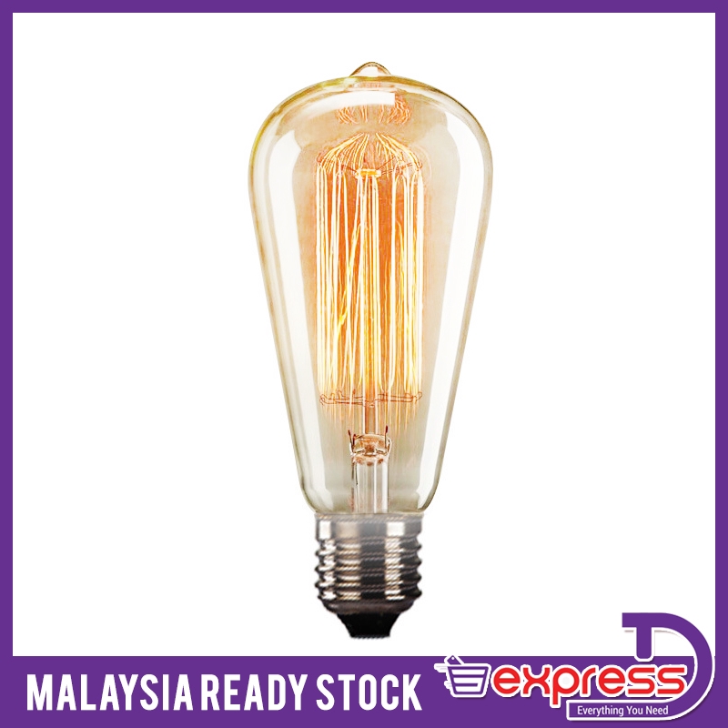 6pcs St64 Vintage Retro Filament Edison Antique Industrial Style Lamp