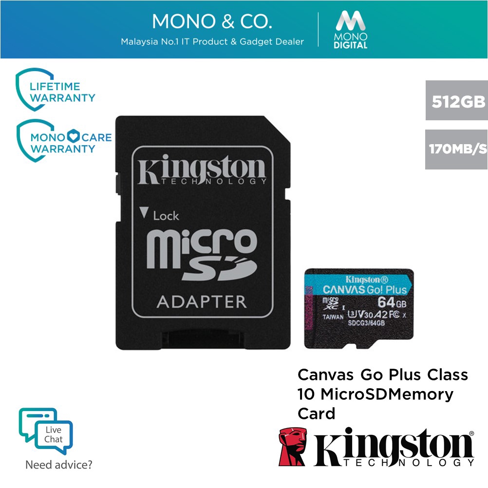 Kingston Canvas Go Plus Microsd Memory Card Mb S Read Mb S Write