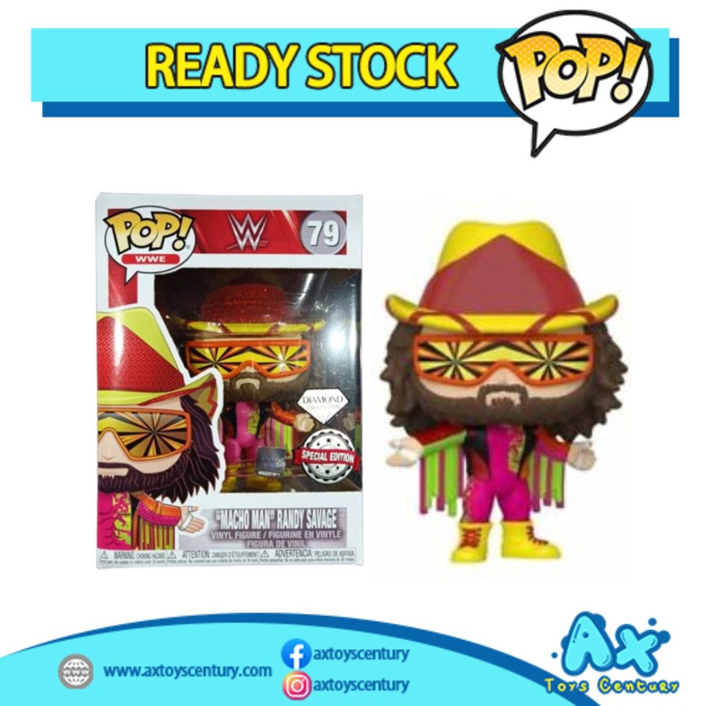 Funko Pop! WWE NWSS - Macho Man Randy Savage #79 Diamond Glitter Special Edition 100% Genuine