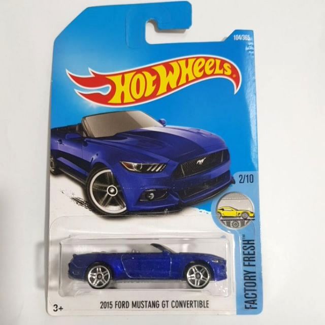 Hot Wheels 15 Ford Mustang Gt Convertible Muscle Car Blue Toys Shopee Malaysia