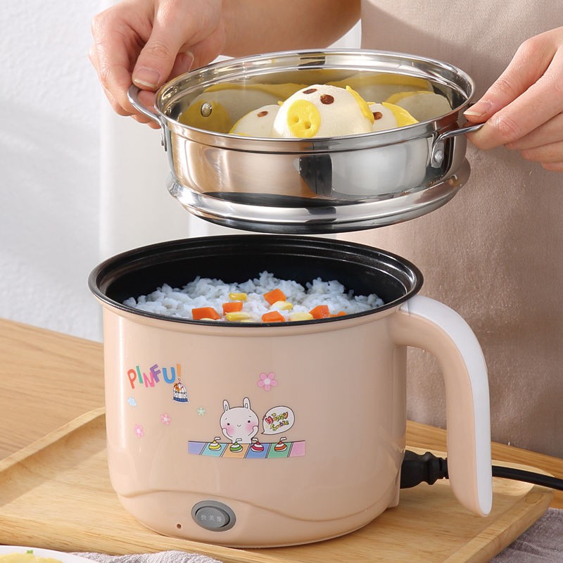 Student dormitory pot electric skillet mini electric home cooking small hot pot electric frying pan electric steamer noo