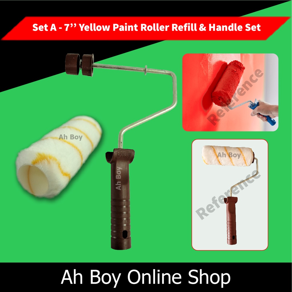 1 pcs 7'' Paint Roller Handle & 7'' Paint Roller Refill Handle Set