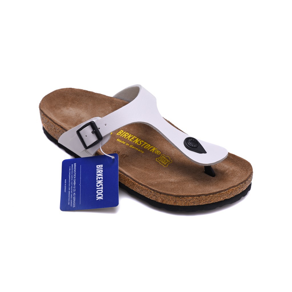 white leather birkenstocks