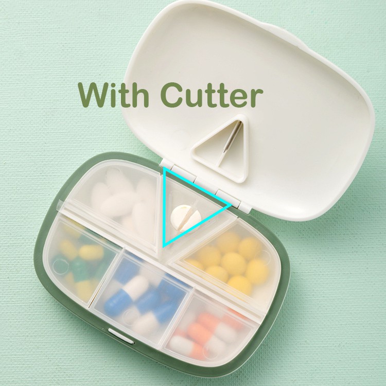 Locaupin Pack Pill Case Portable Small Weekly Travel Pill Organizer  Portable Pocket Pill Box Dispenser with Cutter | Shopee Malaysia