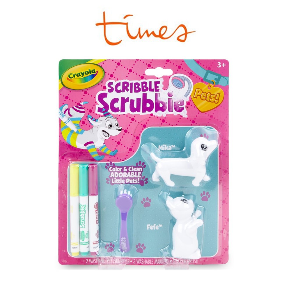 Crayola Scribbles Scrubbie Pet Dog/Cats Pets Figurine) | Shopee
