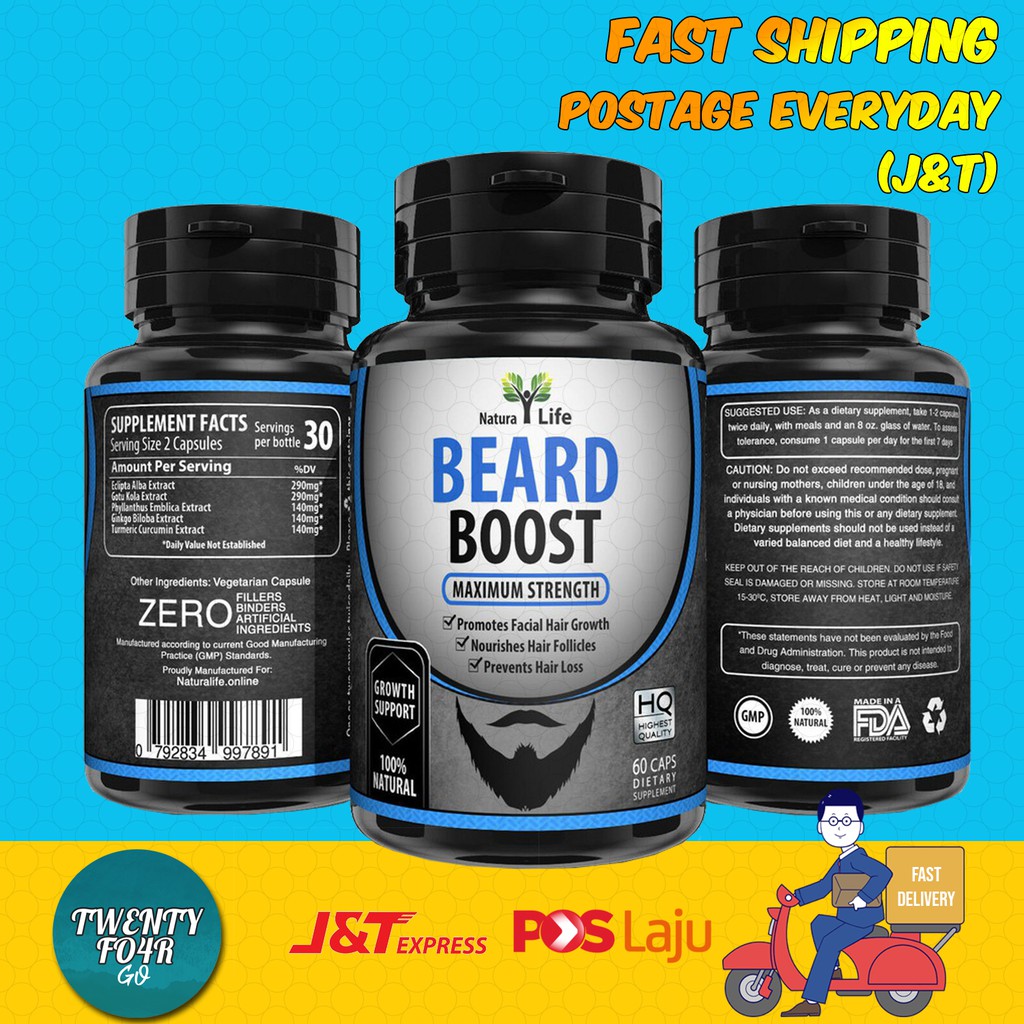 Pelebat Janggut Lelaki Beard Boost Facial Hair Growth Shopee Malaysia 3263