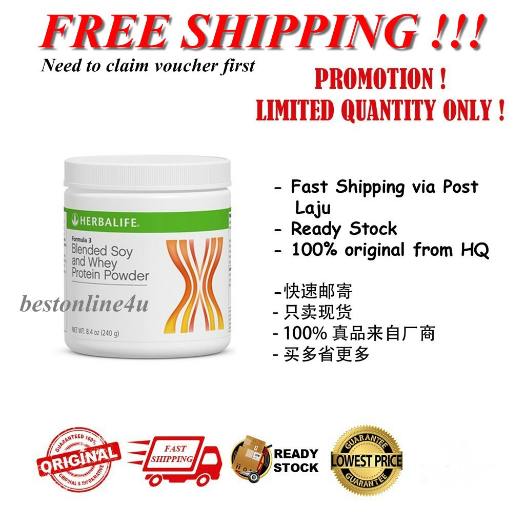 Promotion Herbalife Formula F Blended Soy And Whey Protein G Ready Stock Shopee