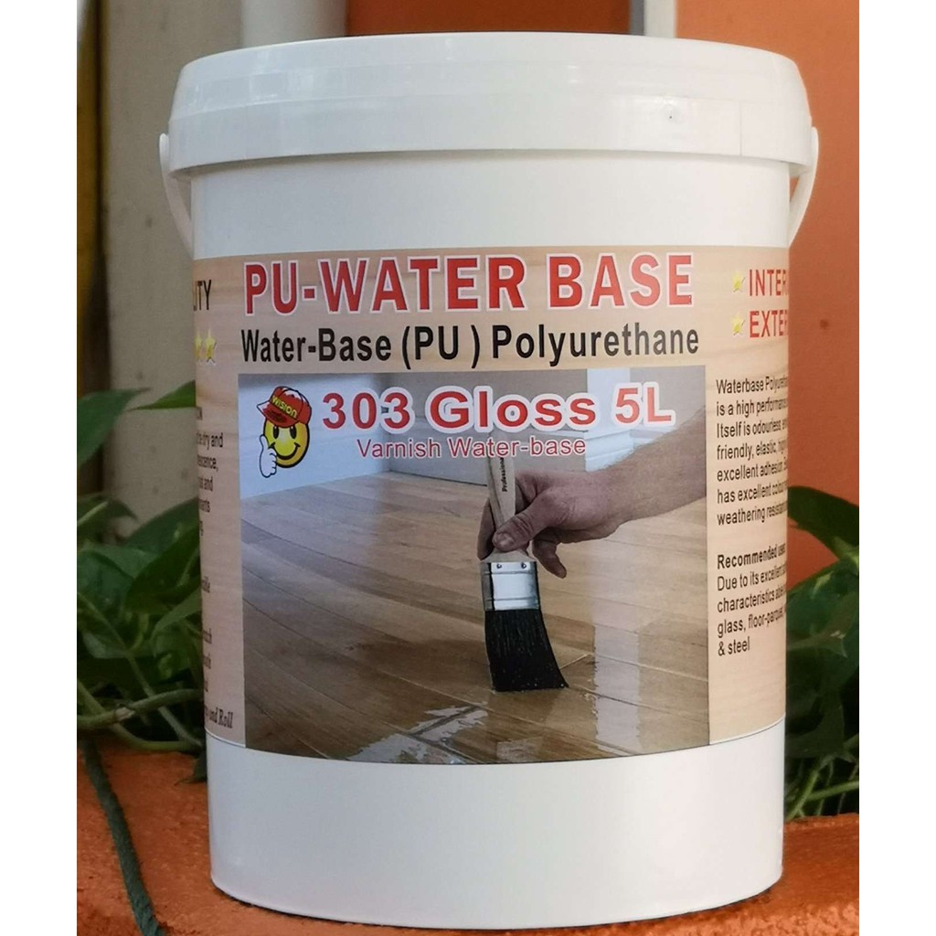 303 GLOSS CLEAR COAT 5L PU WATER BASE POLYURETHANE P.U