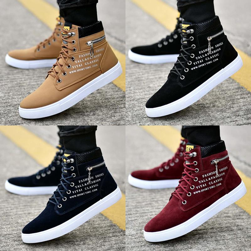 mens high top casual shoes