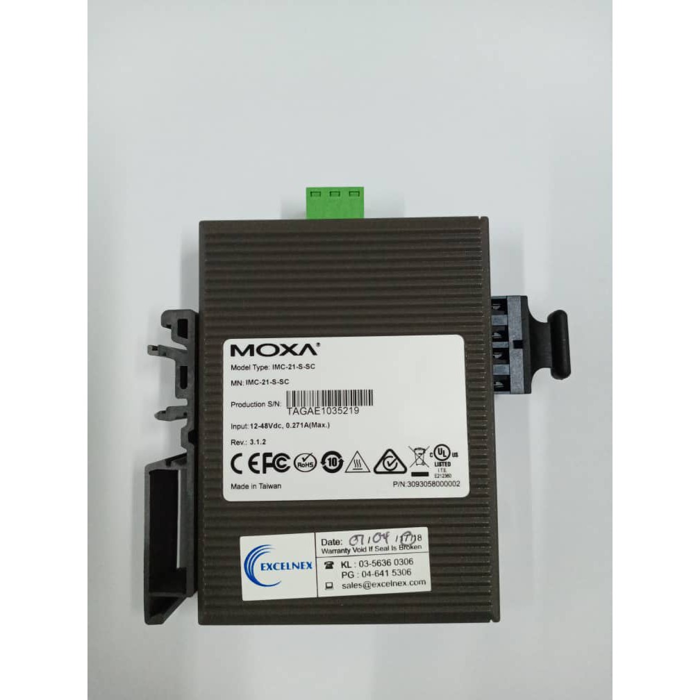 Moxa IMC-21-S-SC Moxa Ethernet to Fiber media converter (entry-level ...