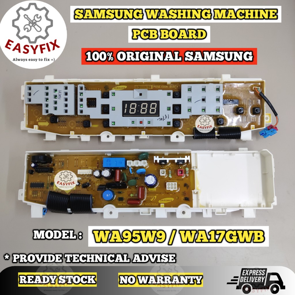 ORIGINAL SAMSUNG!! WA95WP / WA17GWB SAMSUNG WASHING MACHINE PCB BOARD ...