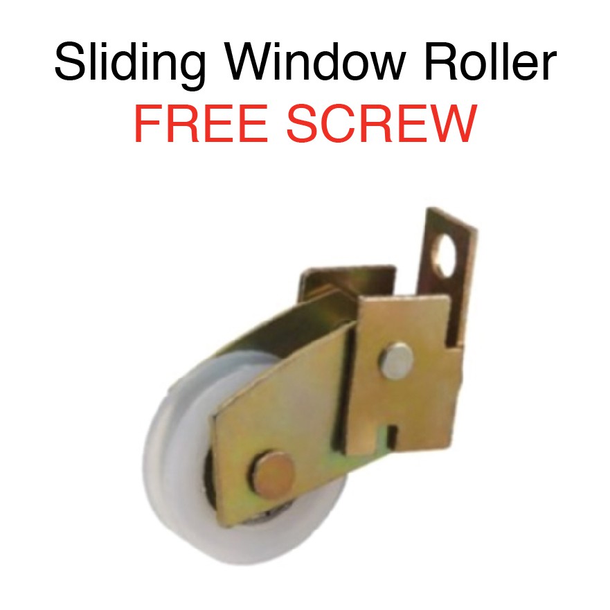 Full Bearing Premium 002 Sliding Window Roller Patio Aluminium Slide Window Roda Tingkap Kaca (Adjustable Roda Tingkap)