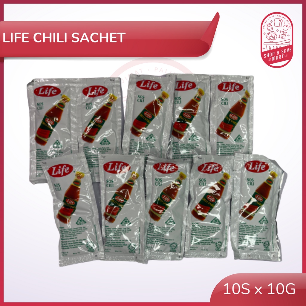 Life Chili Sauce Sachet 10g 10 sachet x 10g Sos Cili Peket Kecil