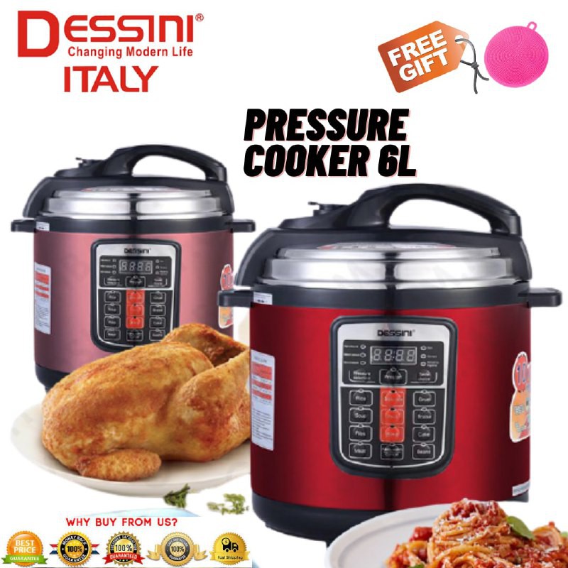 Ready Stock Not Pre Order Dessini Pressure Cooker Rice Cooker Periuk Tekanan 6l