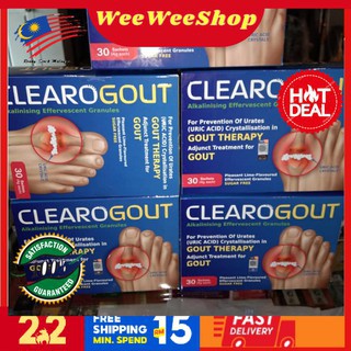 Ubat Gout Farmasi Clearogout Cleargout 4g 1pcs For Gout Alkalinising Effervescent Granules Exp July 2023 Shopee Malaysia