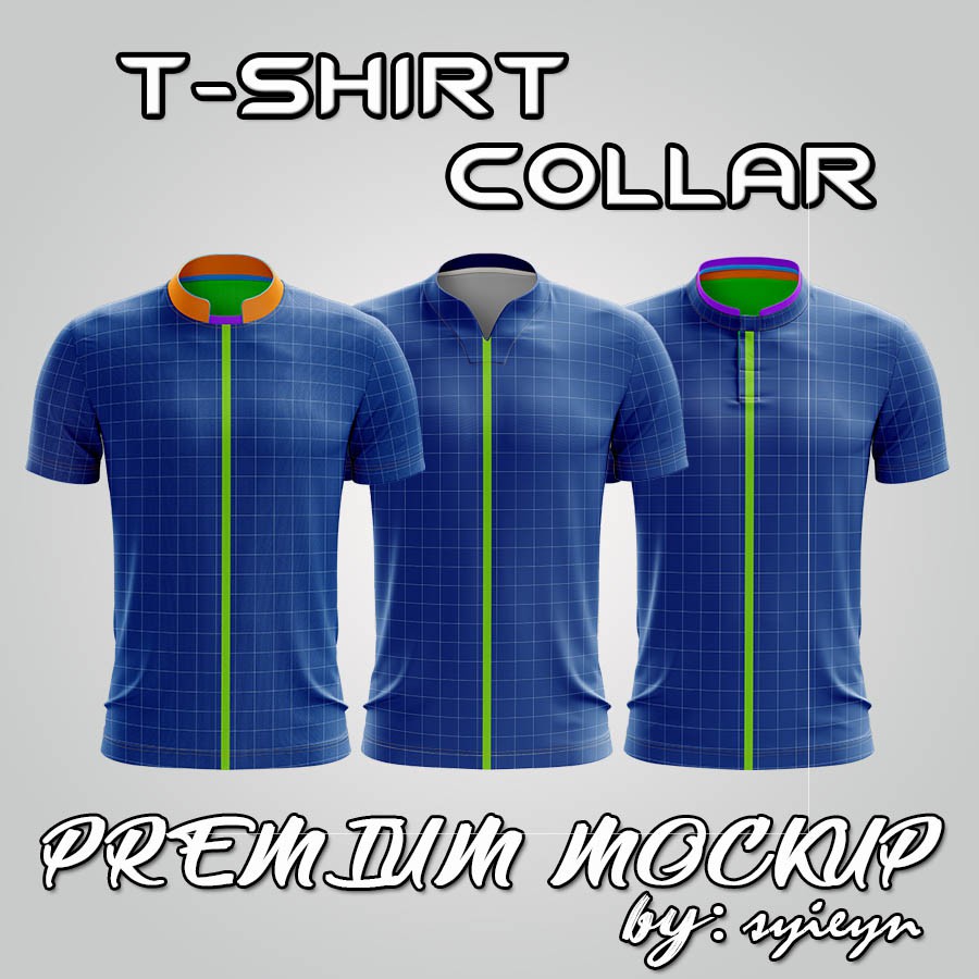 Download Mockup Template Design Graphic Art Ps Premium T Shirt Collar Mockup Shopee Malaysia Free Mockups