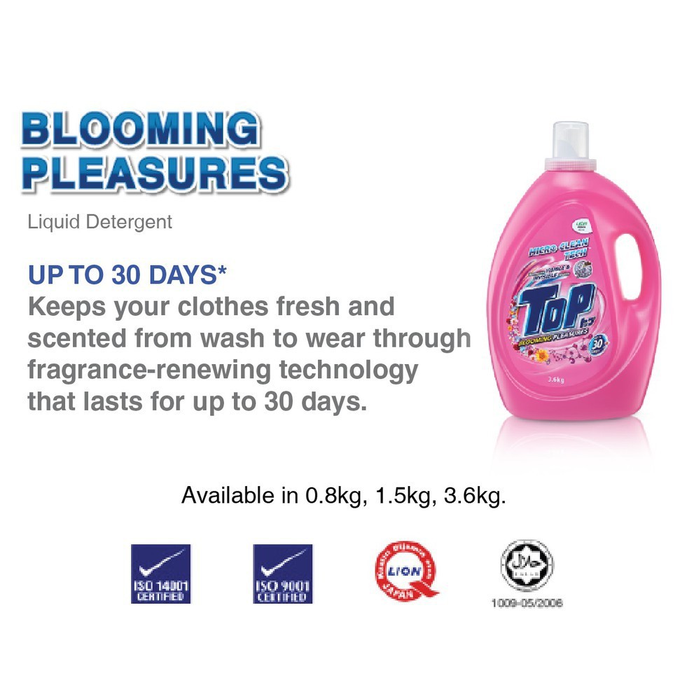 Top Liquid Detergent Blooming Pleasures (3.6kg)