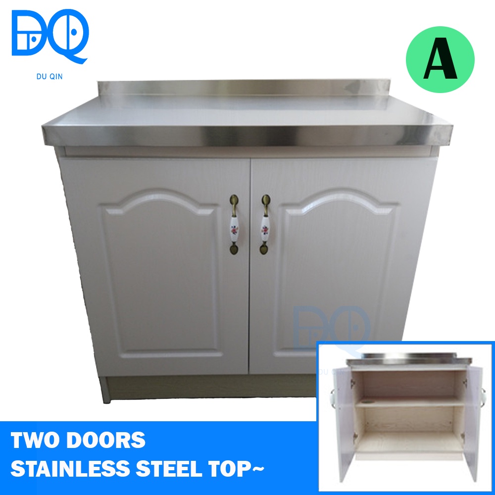 Du Qin Stainless Steel Kitchen 2 Doors Table Top Kitchen