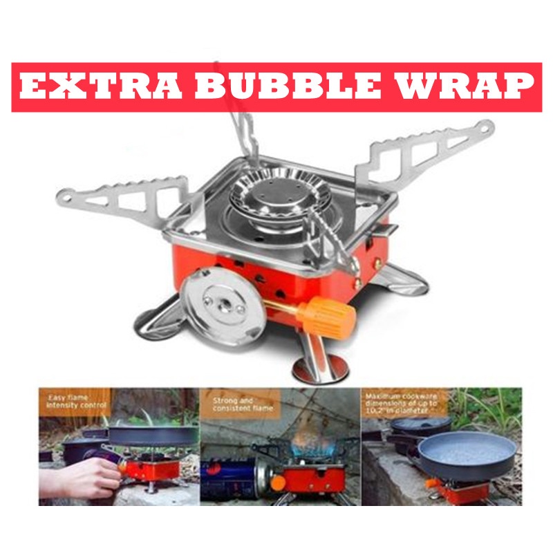 [Local Seller] EXTRA GIFT Folding Mini Gas Stove Camping Stove Burner Portable Cook