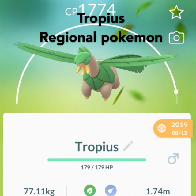 Tropius Pokemon Go Regional Pokemon Shopee Malaysia