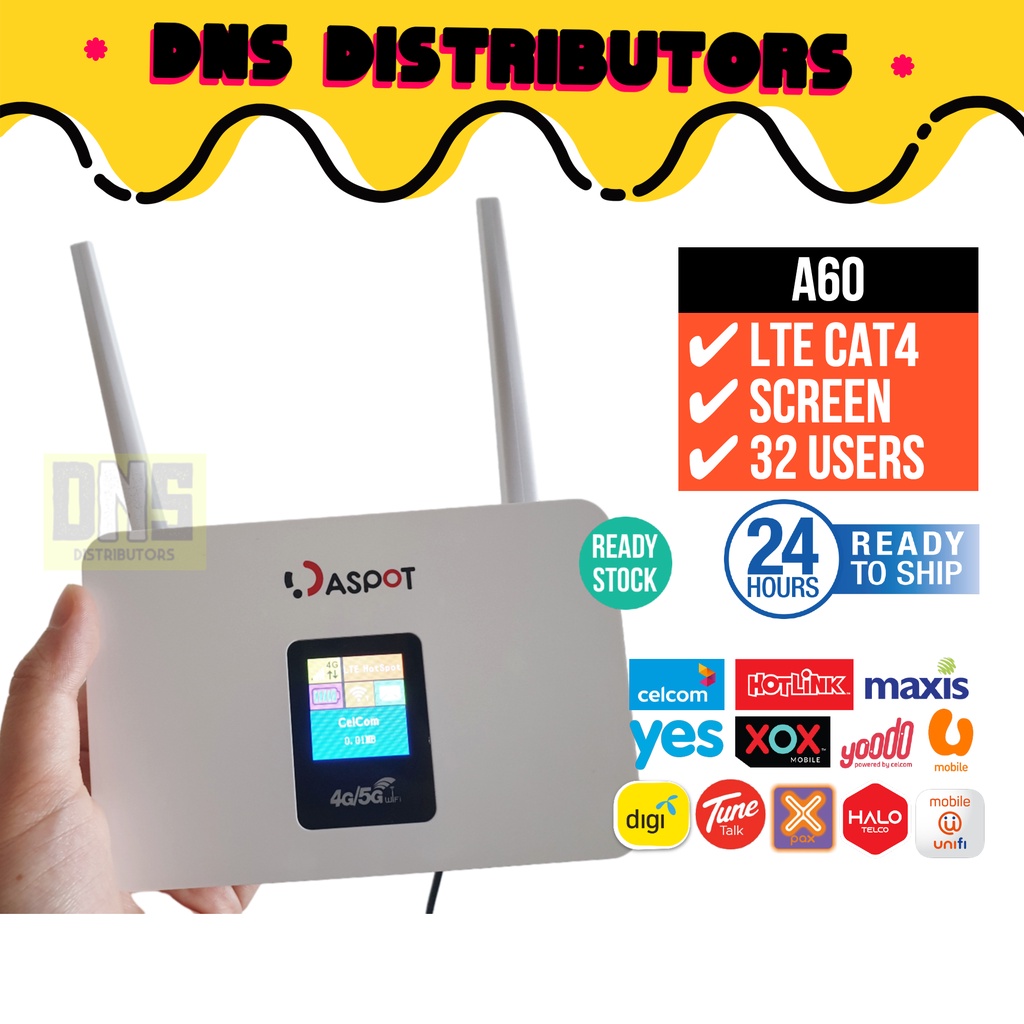 Modified Simkad Modem A60 Colour Screen WiFi Router Unlimited Hotspot