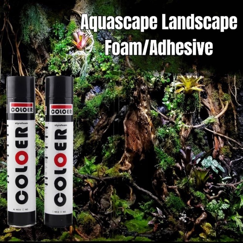 Coloer Aquascape Landscape Foam Terrarium background PU foam Moss glue seiryu stone adhesive