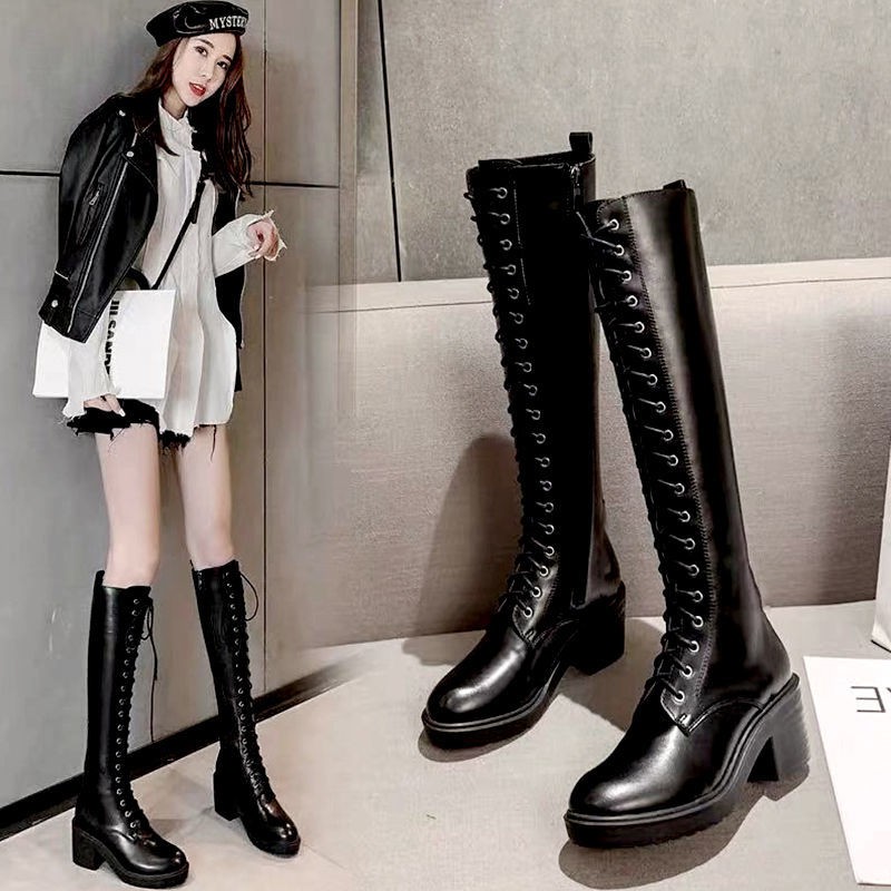 Chic Womens High Block Heel Side Zip Knight Over Knee High Boots Shoes Plus size 