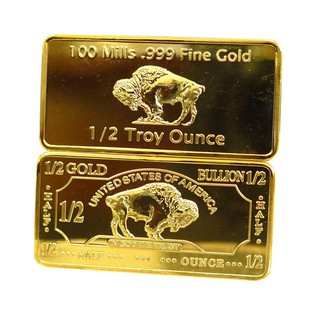 Details about   1 g gram American Buffalo .999 Pure Titanium Gold Plated Bullion Bar Ti Element 
