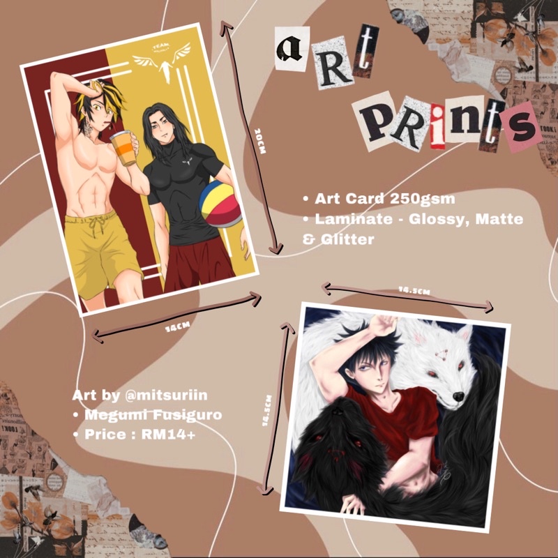 Anime Art Prints Fanmade Shopee Malaysia