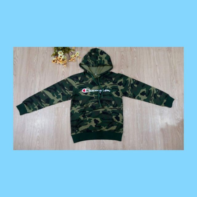 champion army green hoodie