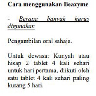 Ubat Bengkak Gusi Sakit Gigi Ubat Surut Bengkak Papain Beazyme Tab 10