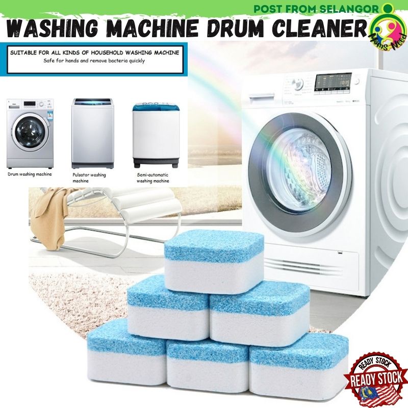 Washing machine drum cleaning agent effervescent tablet agen pencuci larut air drum mesin basuh