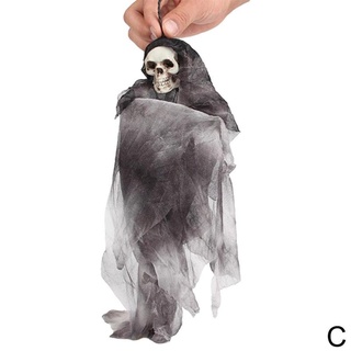 Halloween Skull Hanging Ghost Haunted House Ornament Tricky Prank 