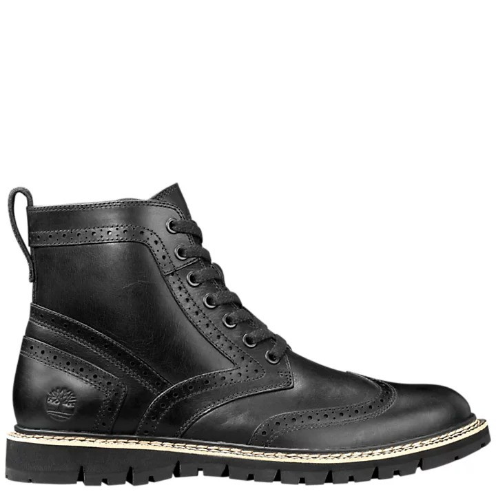 BRITTON HILL WINGTIP BOOTS BLACK 