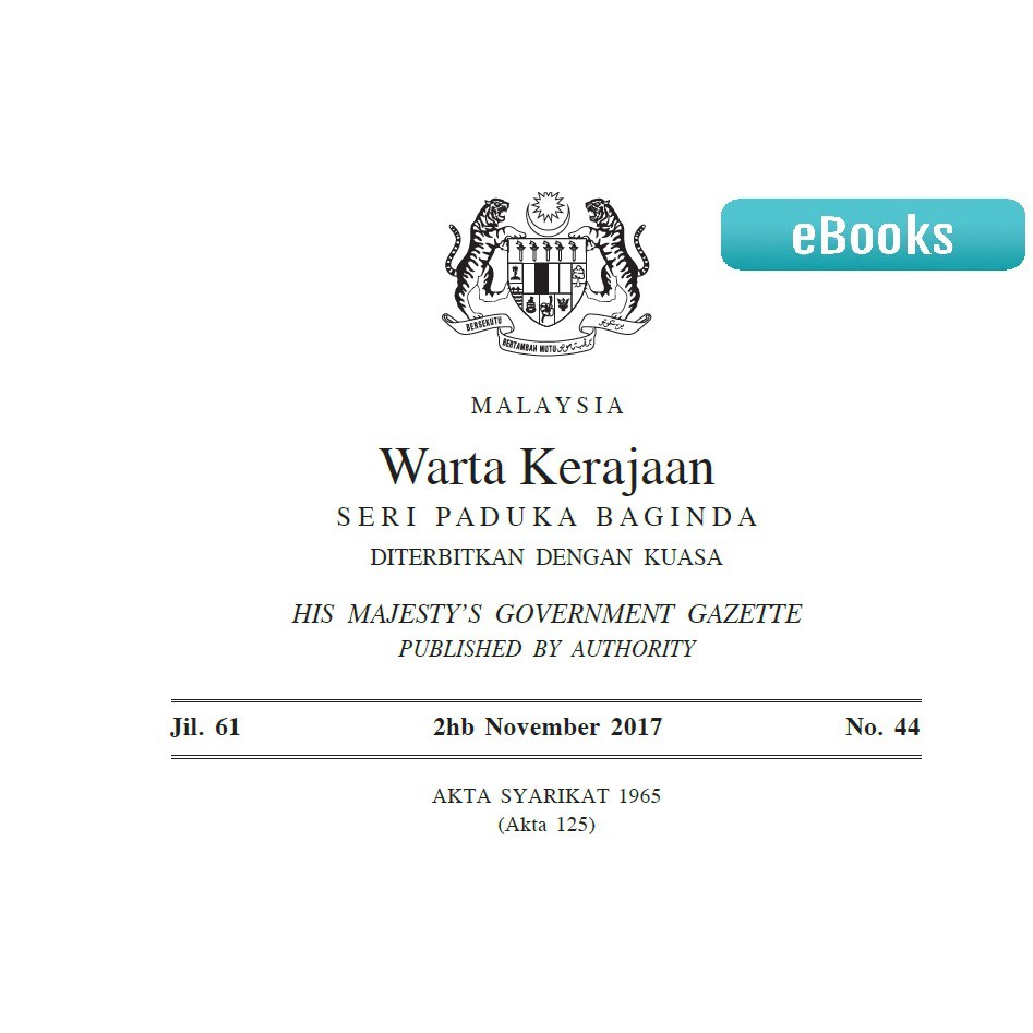 AKTA SYARIKAT 1965 BAHASA MELAYU PDF