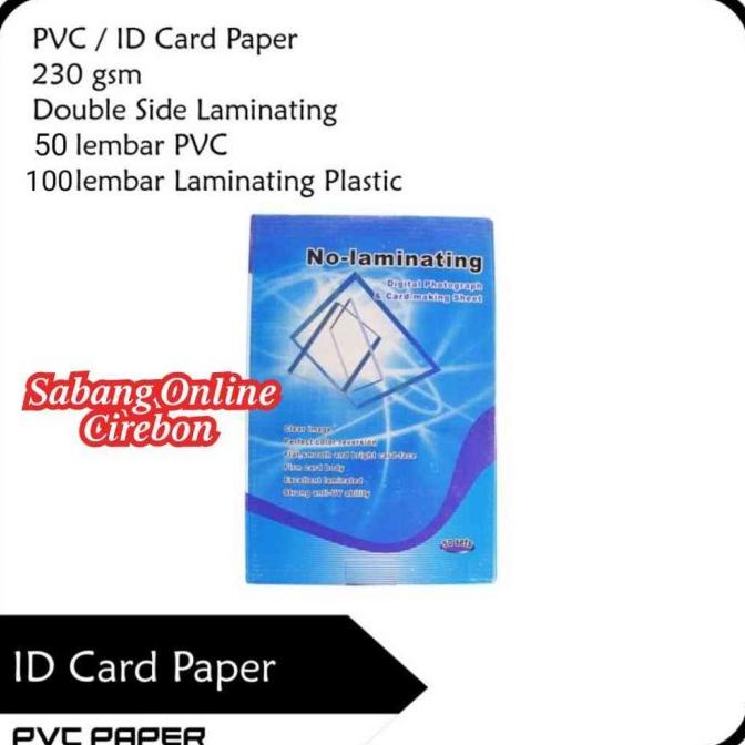 Material ID CARD / PVC Paper ID CARD 1 PAK Contents 50 PC Size A4