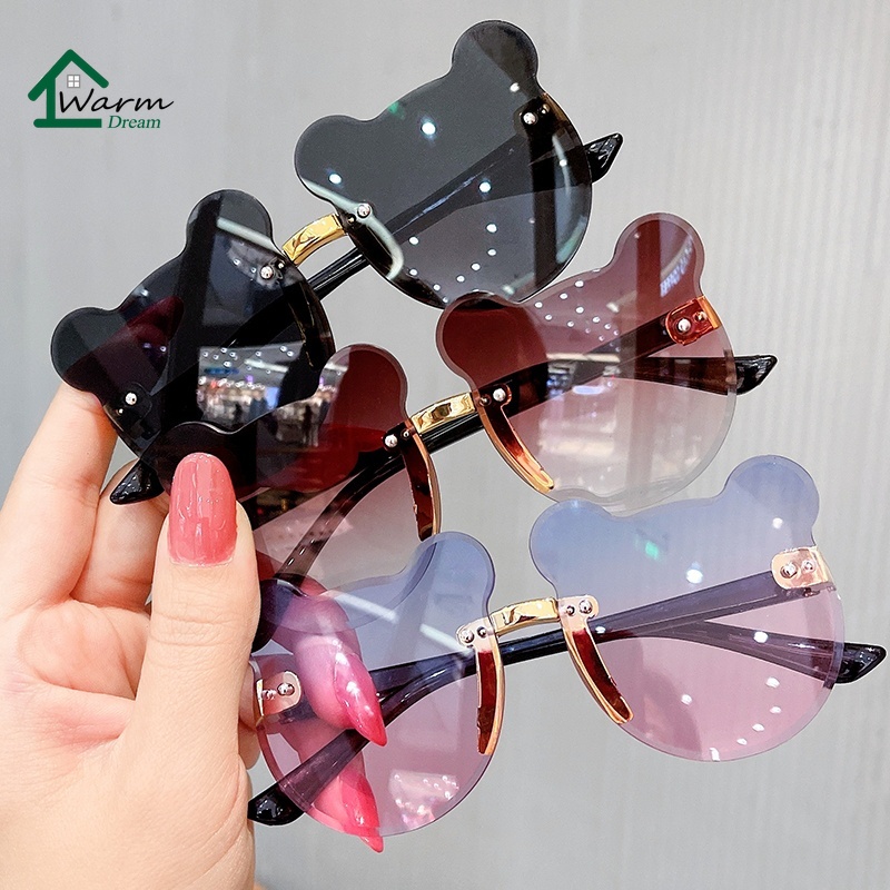 Kids Sunglasses Children's Polarized Sunglasses UV Protection Boys Girls Fashion Cute Baby Bear Ear Sunglasses Birthday Gift Spek Mata Budak cermin mata budak