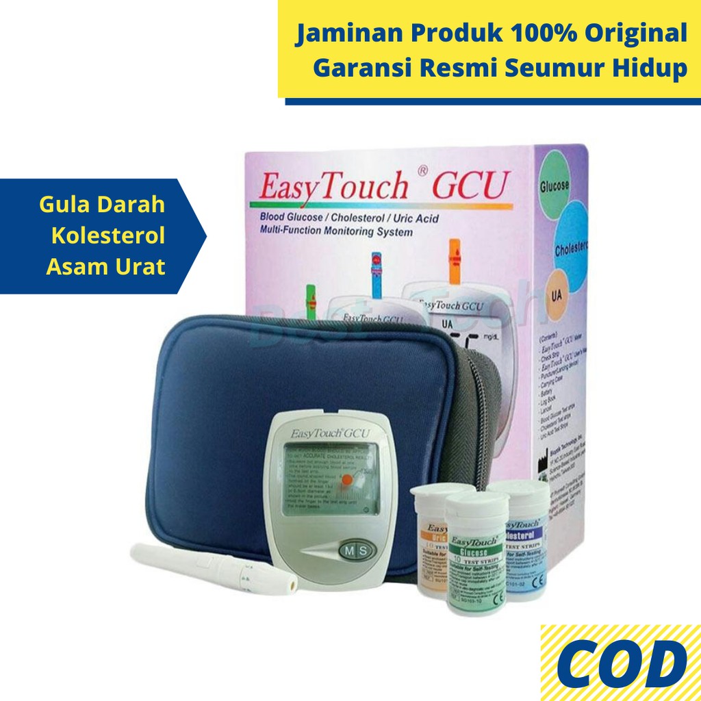 [Battery Not Included] Easy Touch GCU 3-in-1 Blood Sugar, Cholesterol, and Uric Acid Tester