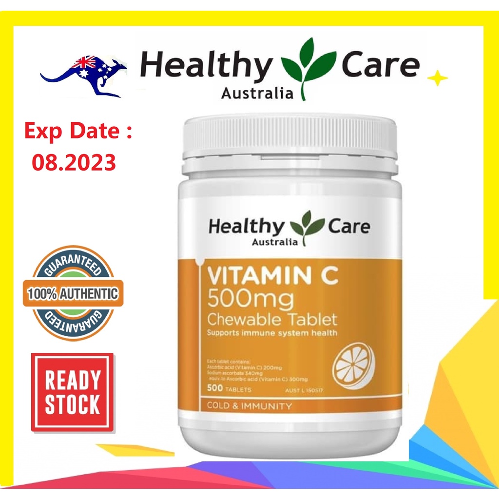 HEALTHY CARE Vitamin C 500mg Chewable 500 Tablets Shopee Malaysia