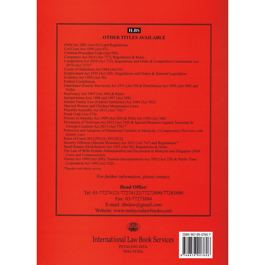 Probate And Administration Act 1959 Act 97 Regulations As At 5th November 2019 Shopee Malaysia