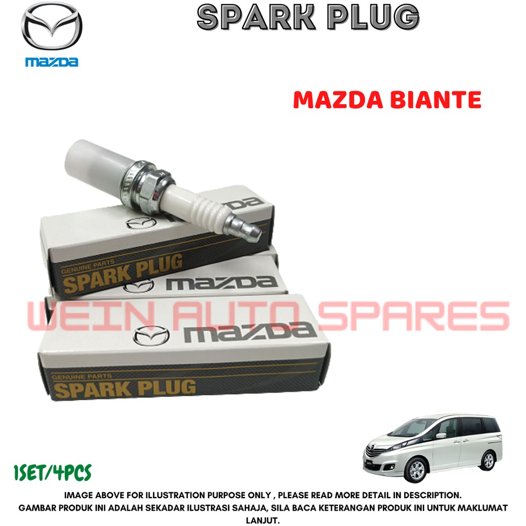 GENUINE MAZDA SPARK PLUG FOR MAZDA BIANTE ( 1SET / 4PCS ) Shopee Malaysia