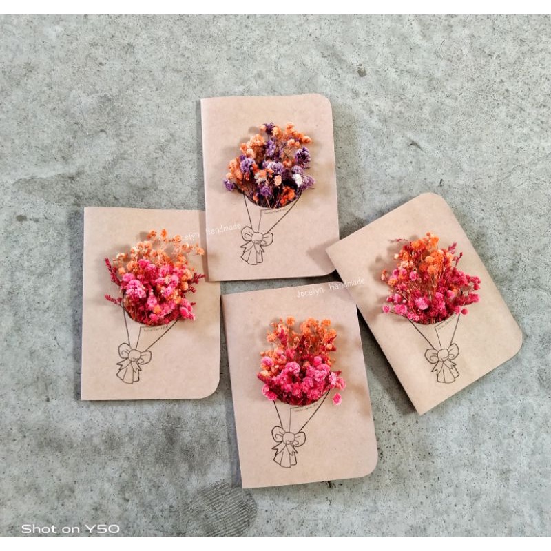 Dried Flowers Gift Card Handmade (bouquet) | Greeting Card | DIY Craft ...