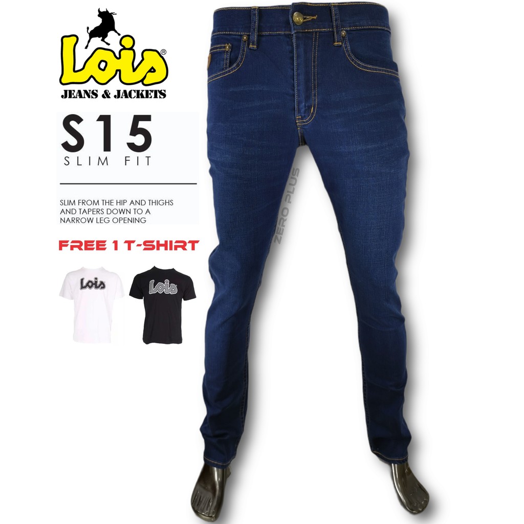 LOIS. Originals Men's Classic Premium Lightweight Stretchable Denim Season Stone Wash Jeans Wear Slim Fit. S15-20068