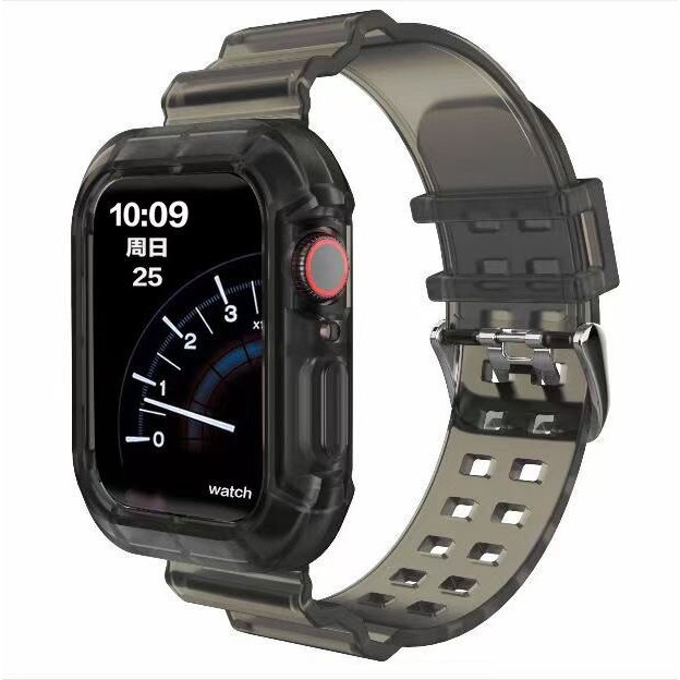 Ready Stock Clear Soft Sport Watch Strap For Apple Watch Band Series 6 SE 5 4Transparent Rubber Strap For 42/44MM iWatch