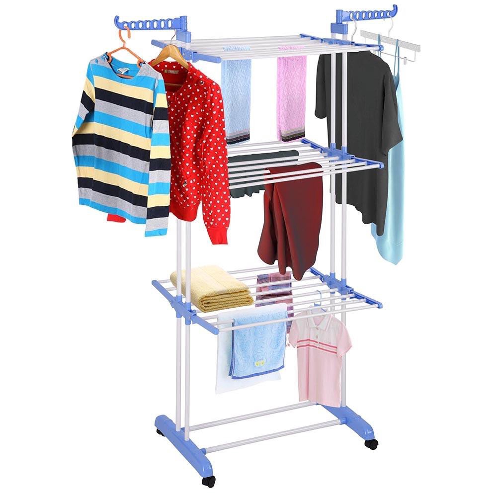 Penyidai baju  besi beroda Portable  Clothes Drying Rack 3 